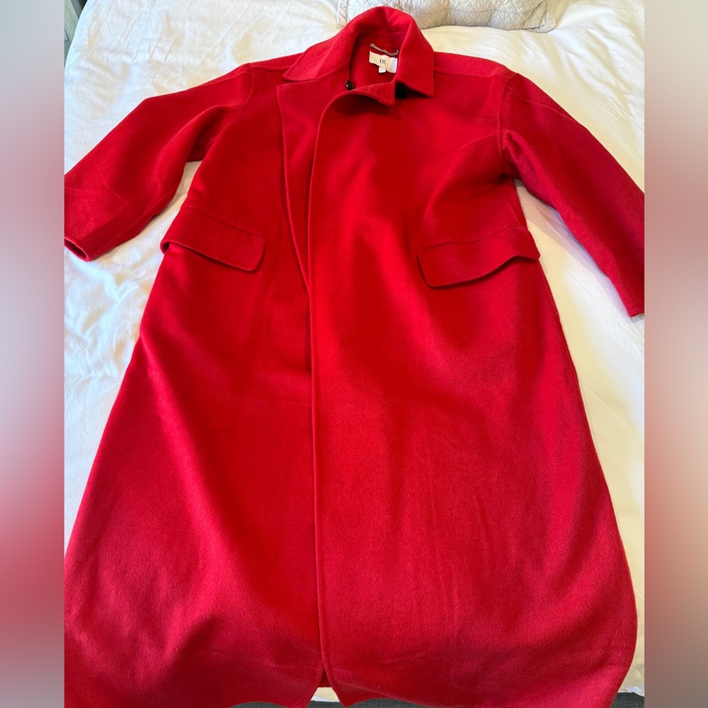 Banana Republic Bold Red Wool-Blend Coat NWOT